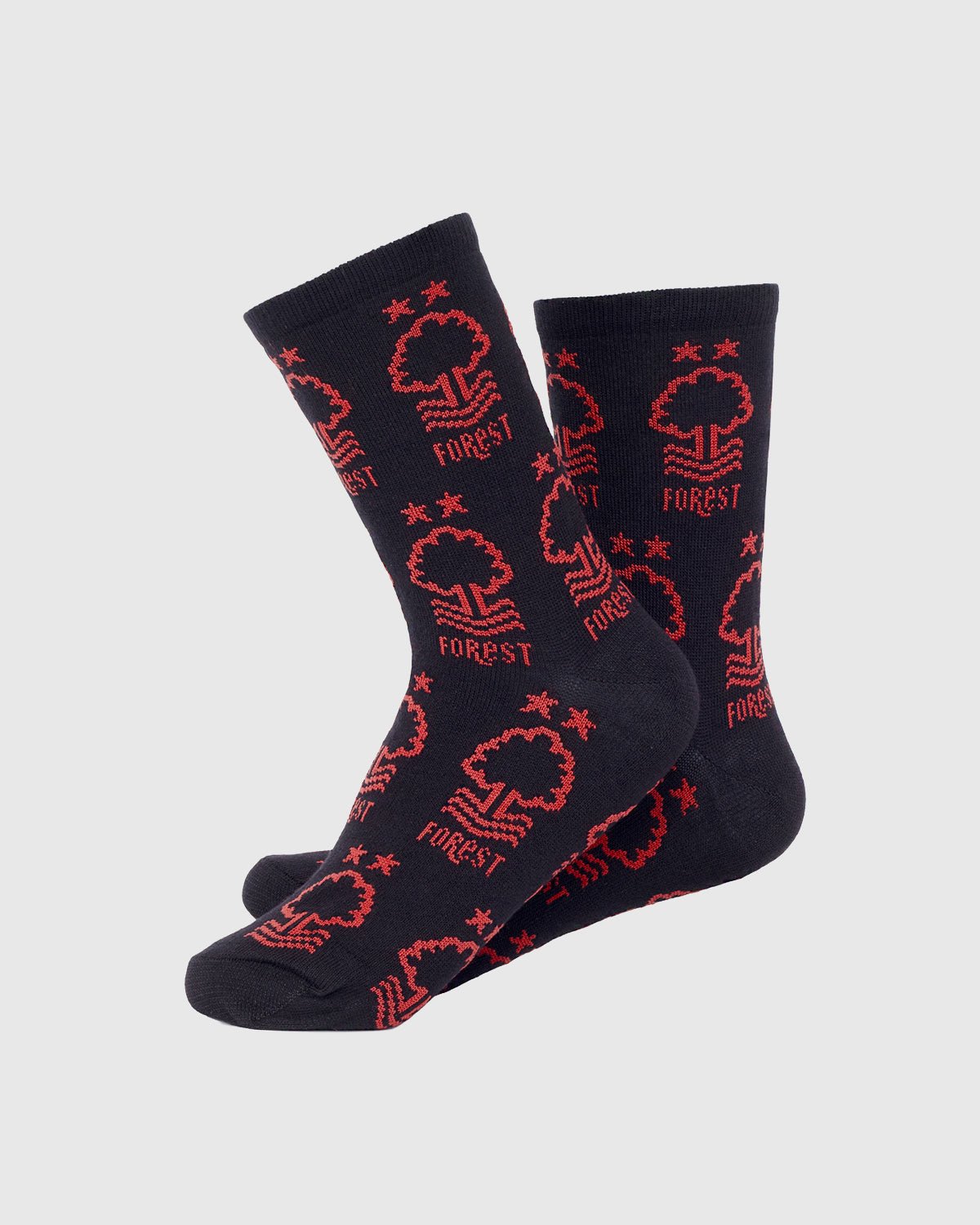 NFFC Junior Black AOP Crest Socks - Nottingham Forest FC