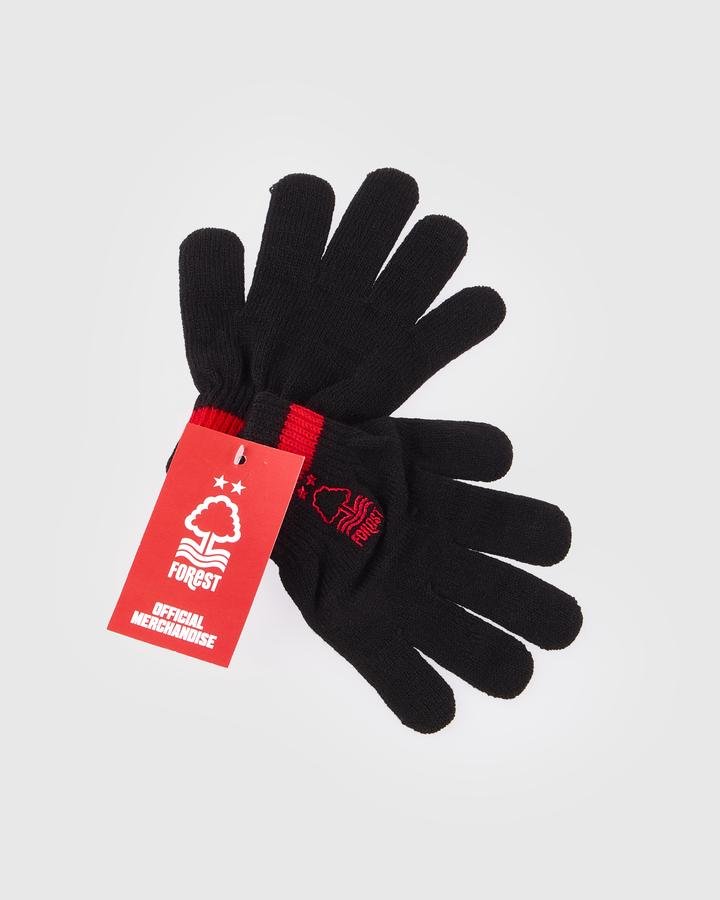 NFFC Junior Black Crest Gloves - Nottingham Forest FC