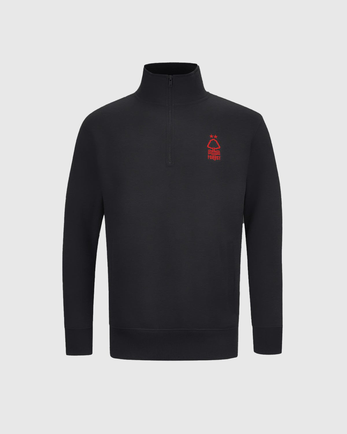 NFFC Junior Black Essential Crest 1/4 Zip Top - Nottingham Forest FC