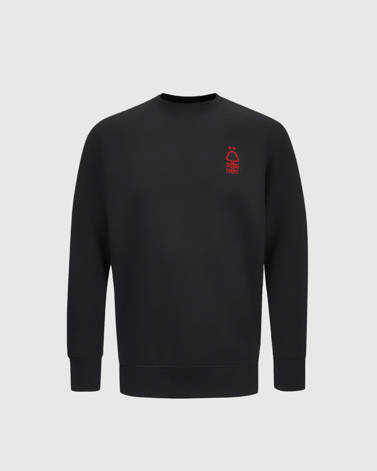 NFFC Junior Black Essential Crest Crew Neck Sweatshirt - Nottingham Forest FC