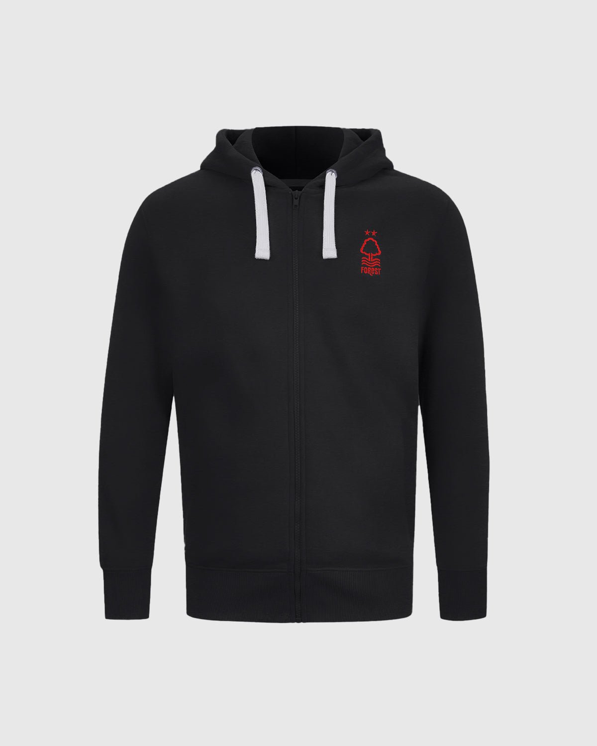 NFFC Junior Black Essential Crest Full Zip Hoodie - Nottingham Forest FC