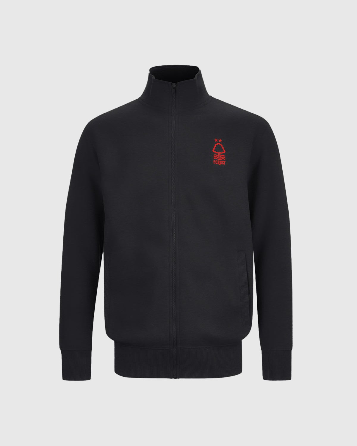 NFFC Junior Black Essential Crest Full Zip Track Top - Nottingham Forest FC