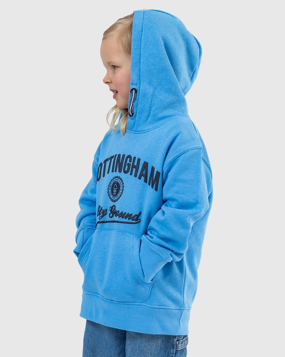 NFFC Junior Blue Collegiate Print Hoodie - Nottingham Forest FC