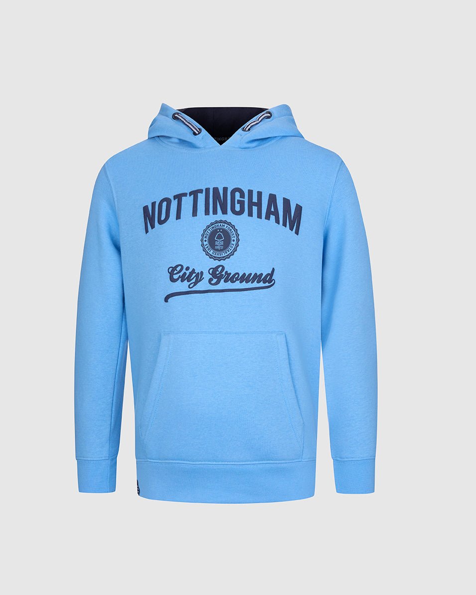 NFFC Junior Blue Collegiate Print Hoodie - Nottingham Forest FC