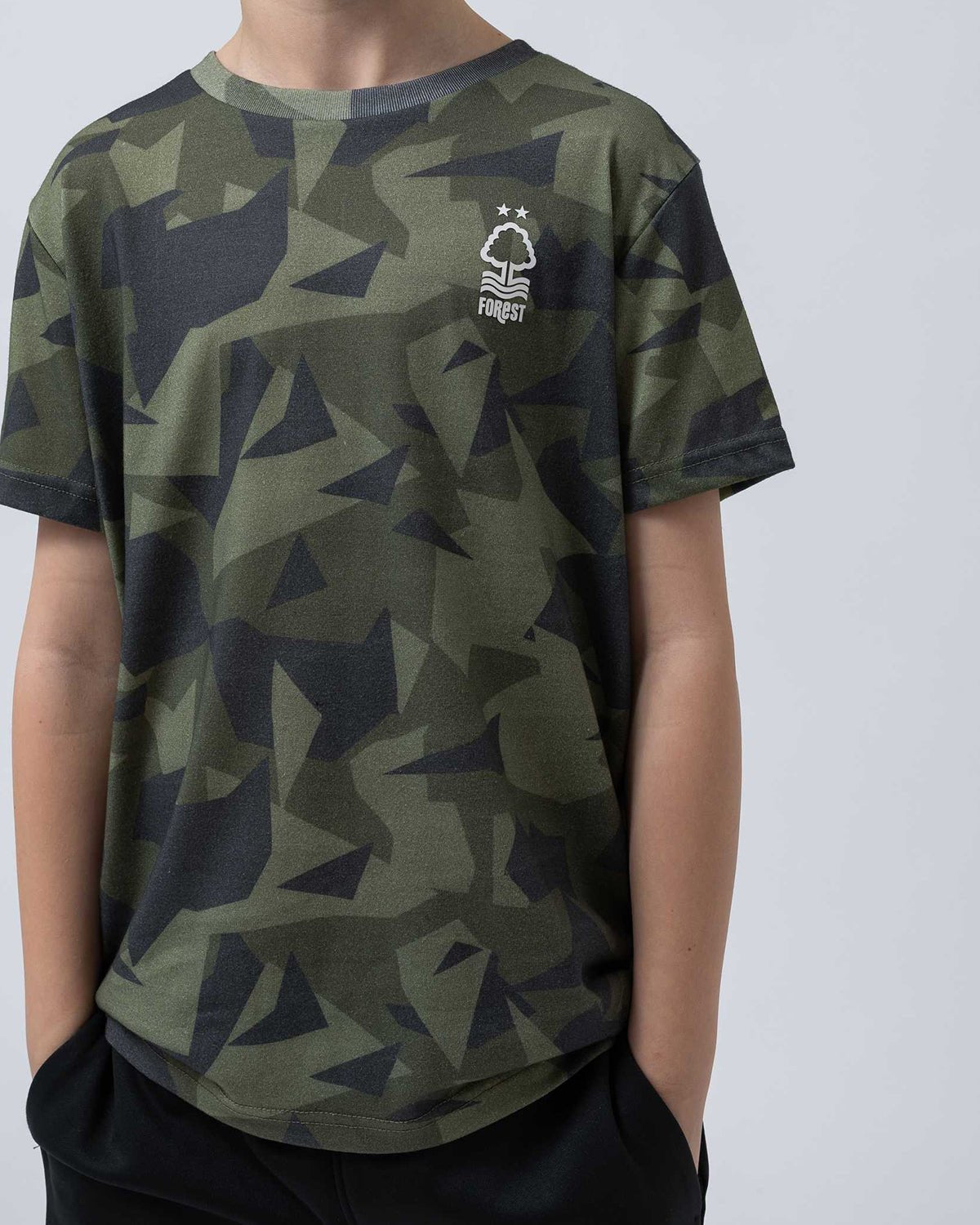 NFFC Junior Camo All Over Print T-Shirt - Nottingham Forest FC