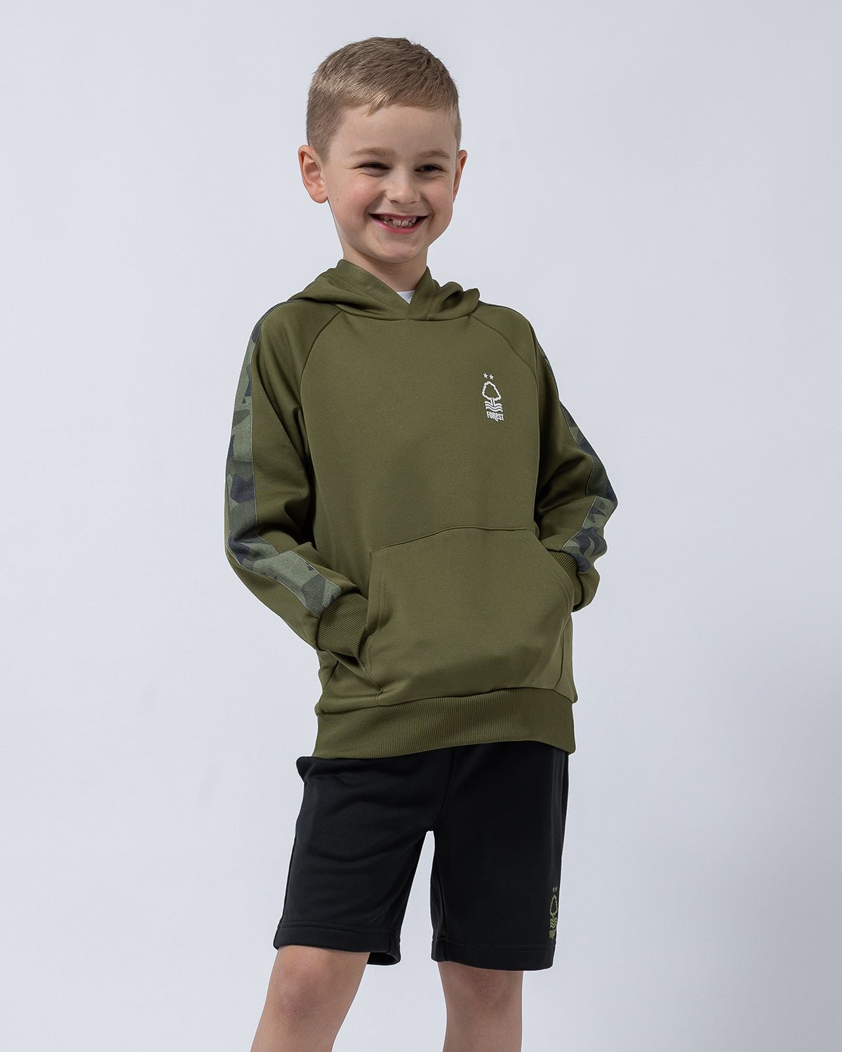NFFC Junior Camo Panel Hoodie - Nottingham Forest FC