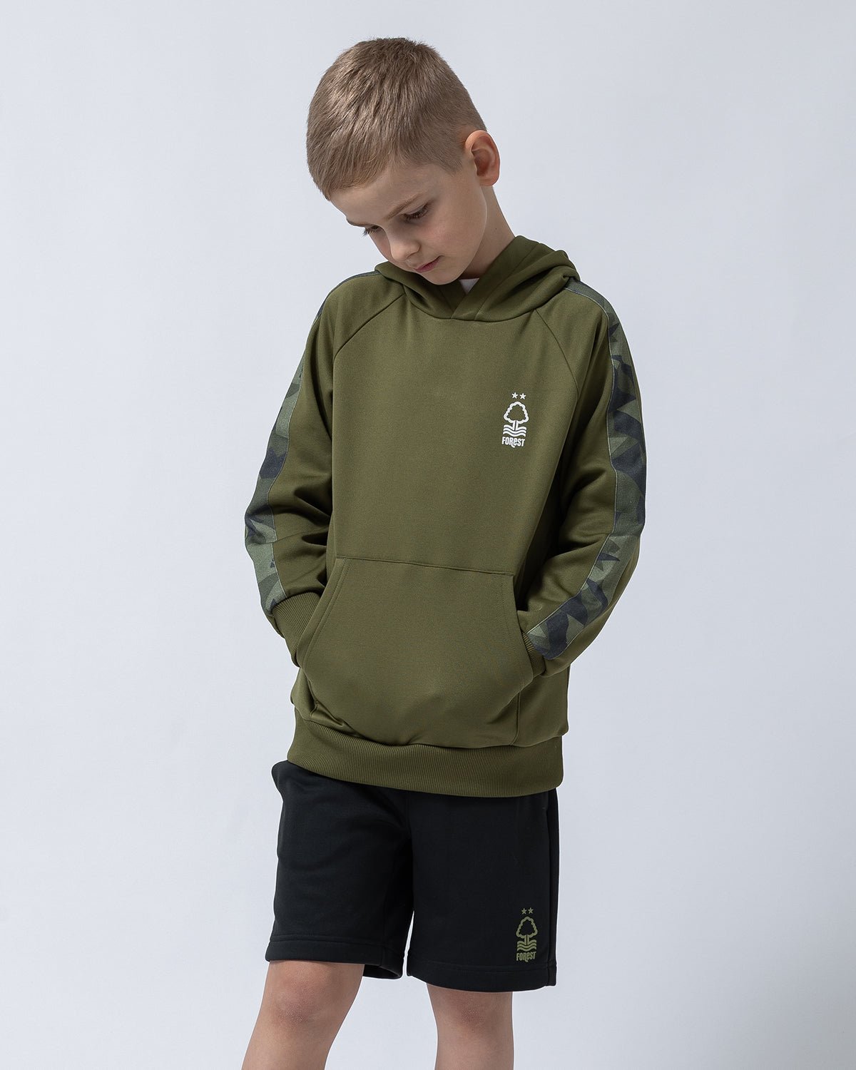 NFFC Junior Camo Panel Hoodie - Nottingham Forest FC