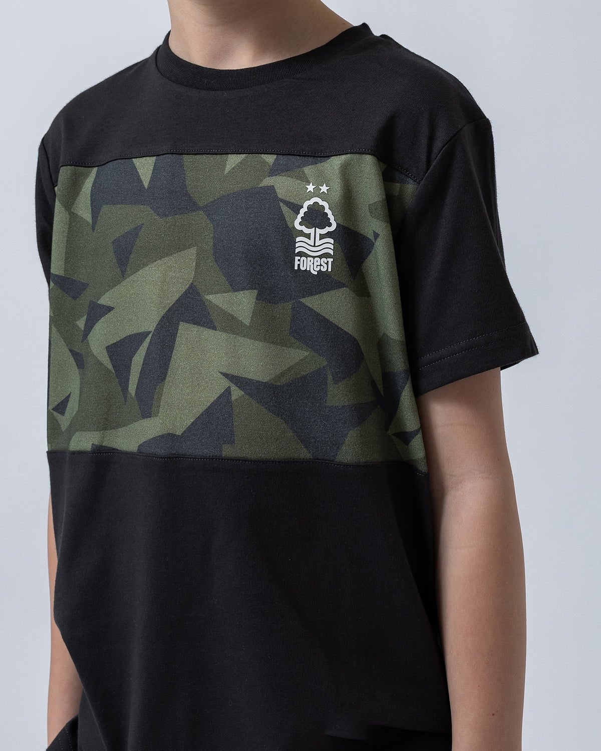 NFFC Junior Camo Panel Print T-Shirt - Nottingham Forest FC