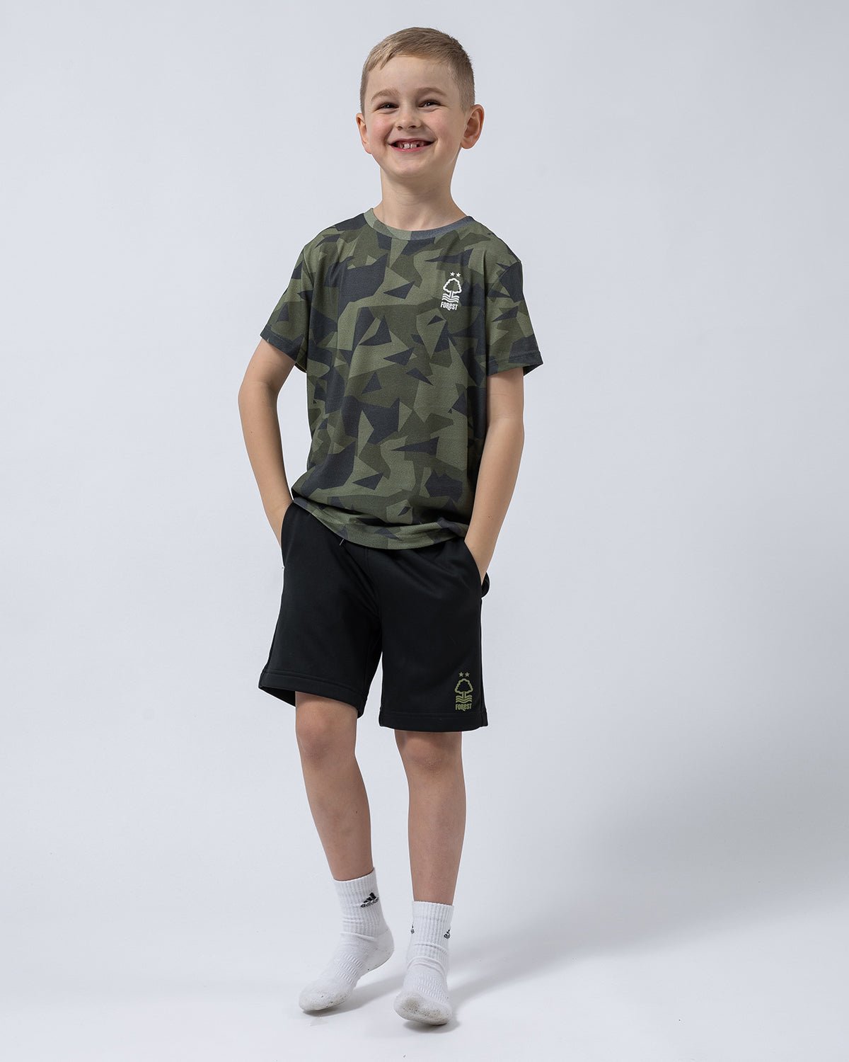 NFFC Junior Camo Panel Shorts - Nottingham Forest FC