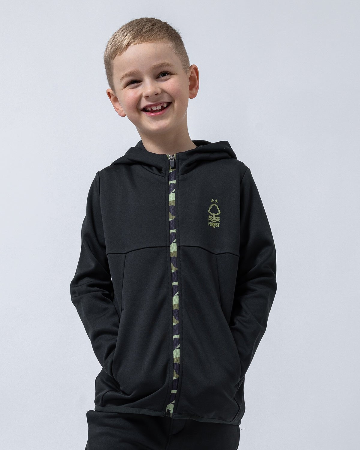 NFFC Junior Camo Zip Hoodie - Nottingham Forest FC