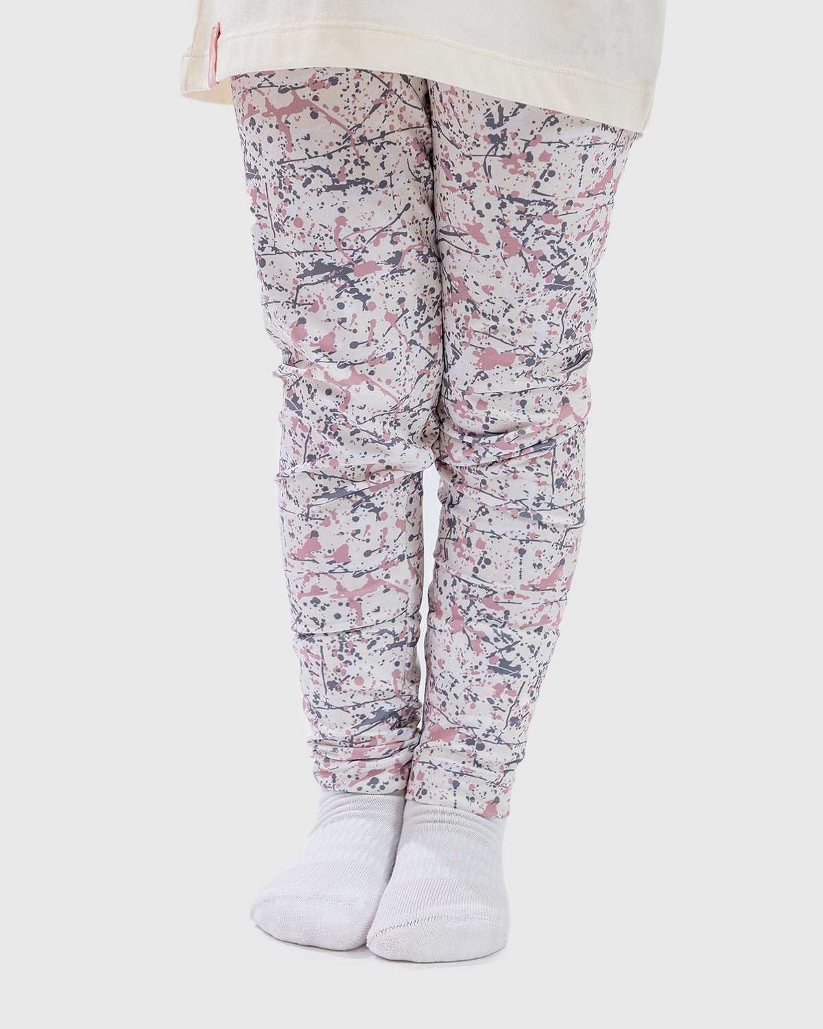 NFFC Junior Cream Splatter Print Leggings - Nottingham Forest FC