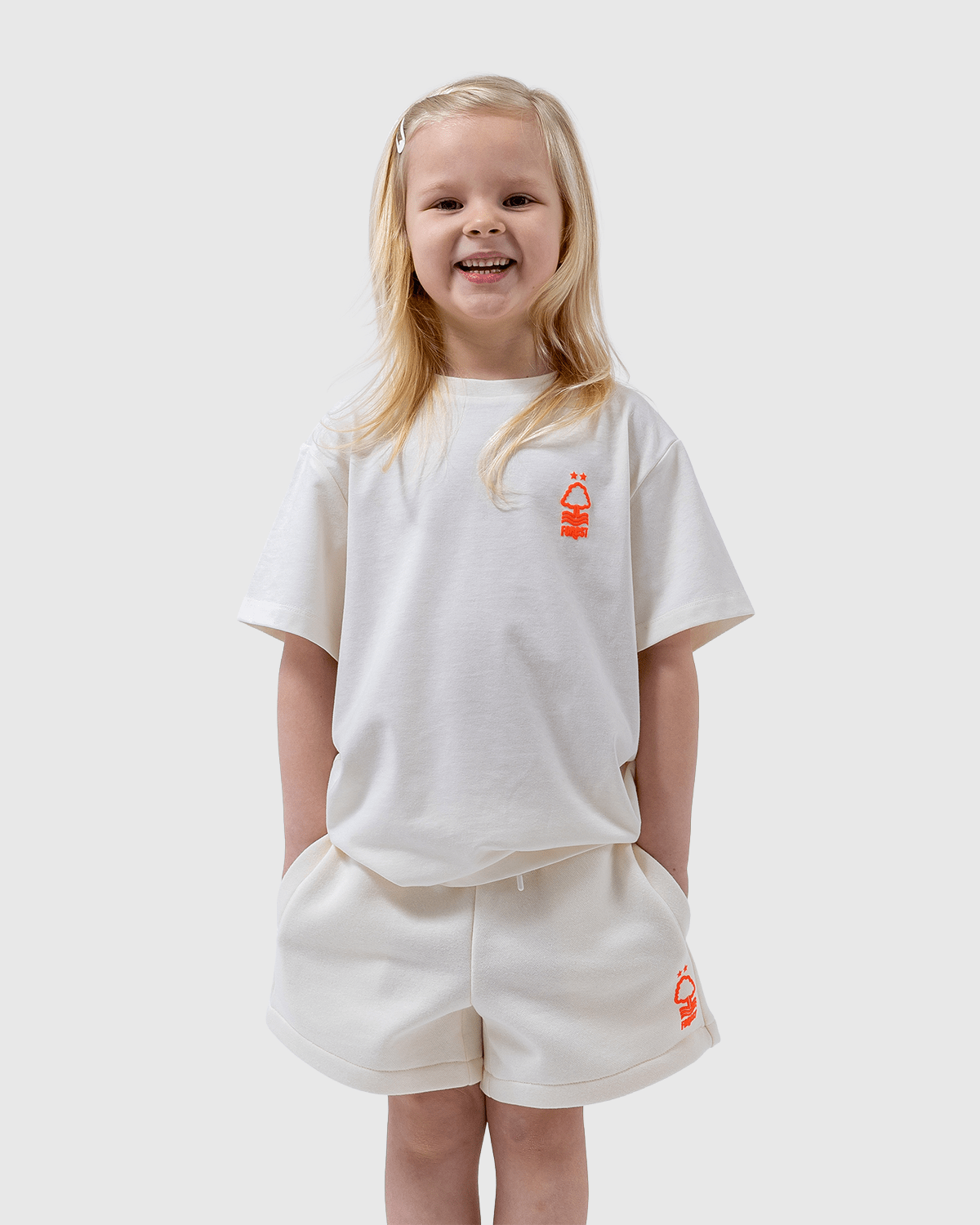 NFFC Junior Cream Star Print T-Shirt - Nottingham Forest FC