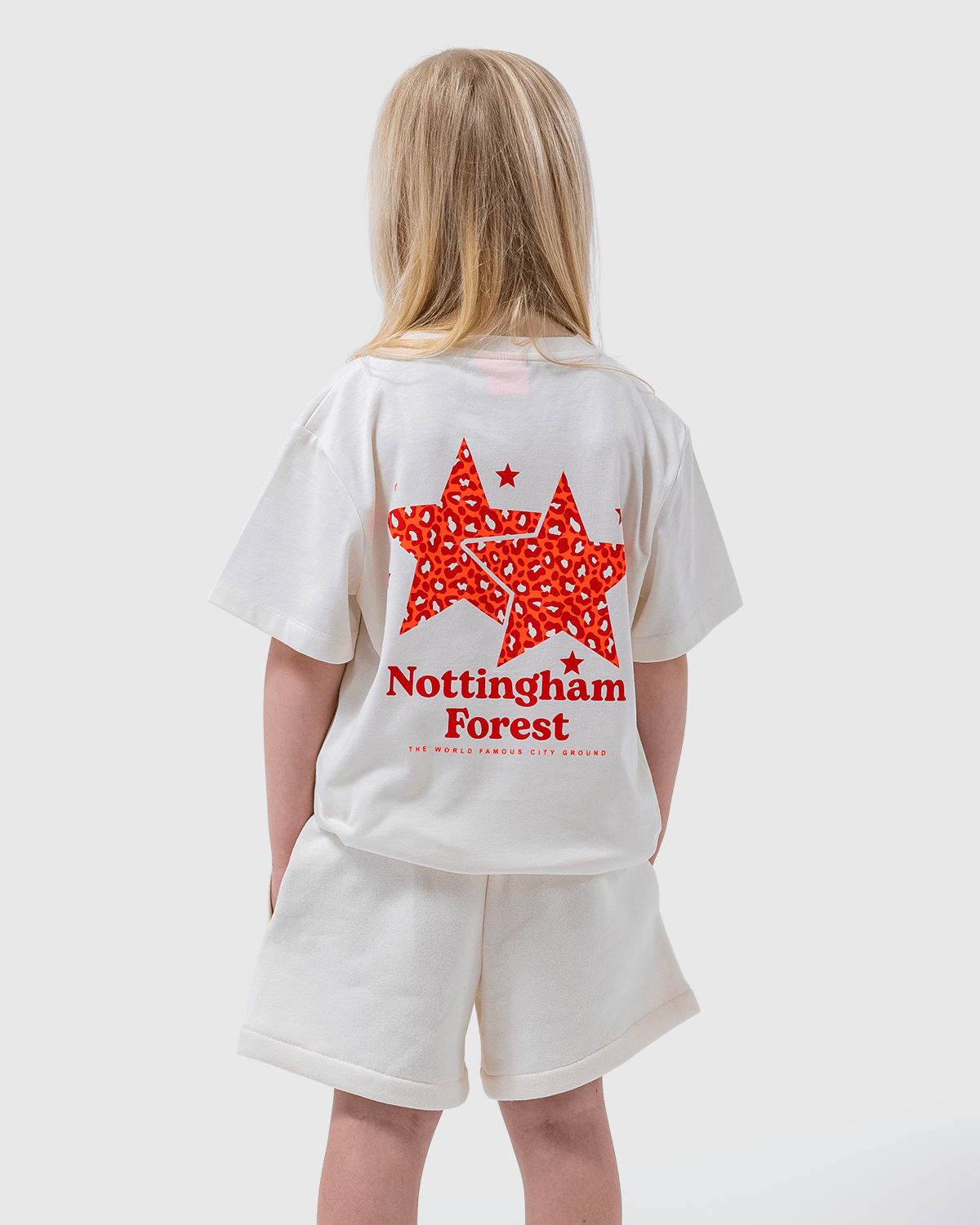 NFFC Junior Cream Star Print T-Shirt - Nottingham Forest FC