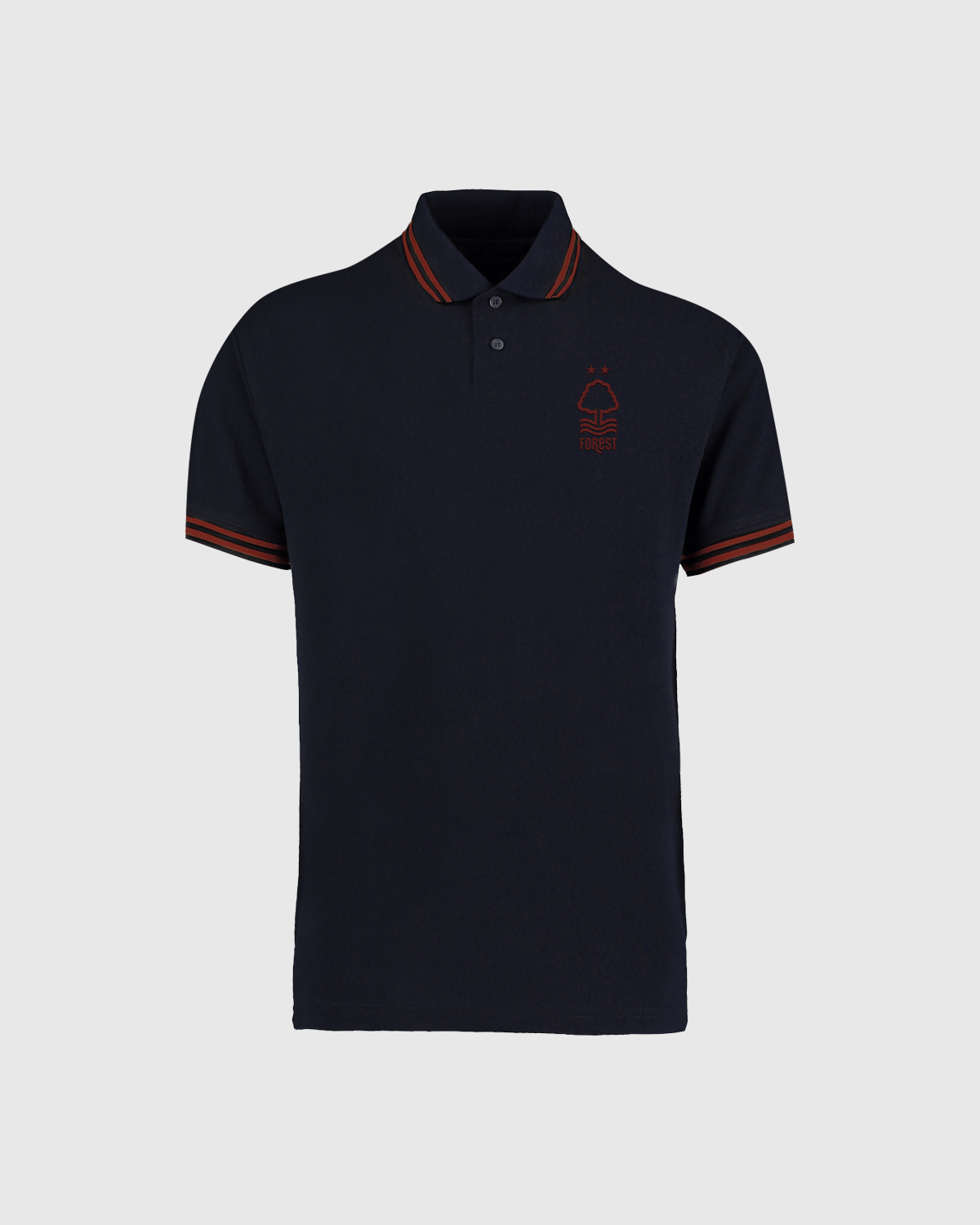 NFFC Junior Dark Navy Essential Tipped Collar Polo - Nottingham Forest FC