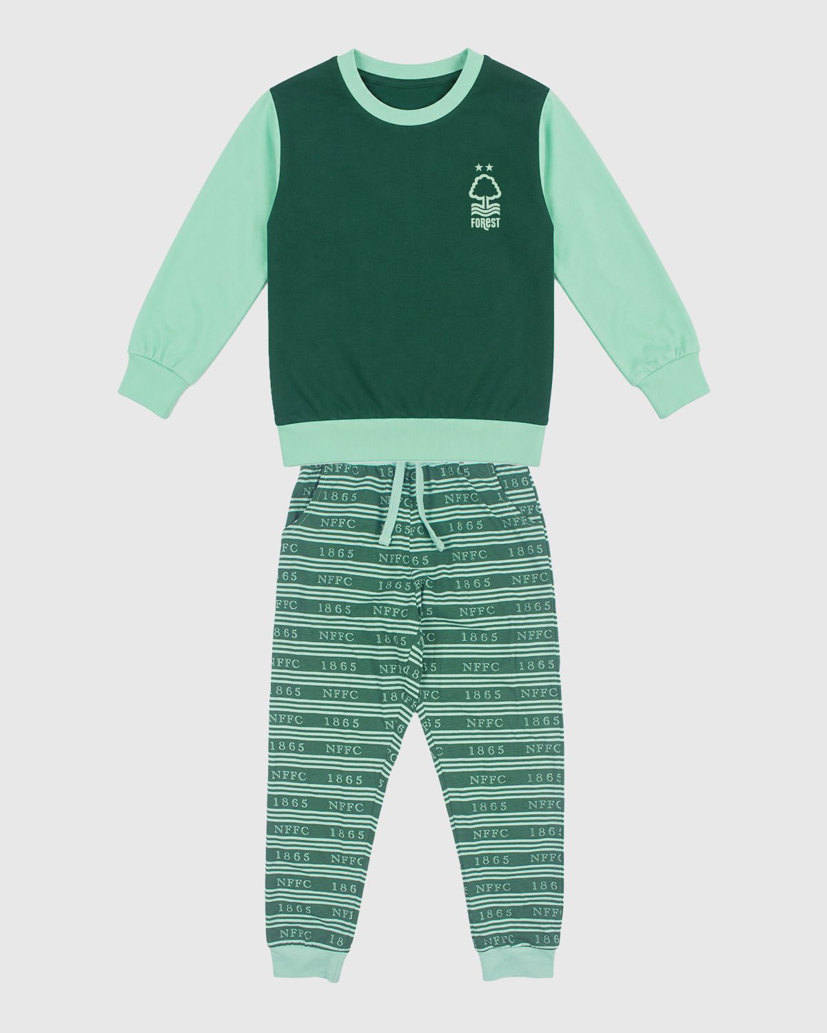 NFFC Junior Green Crest Pyjama Set - Nottingham Forest FC