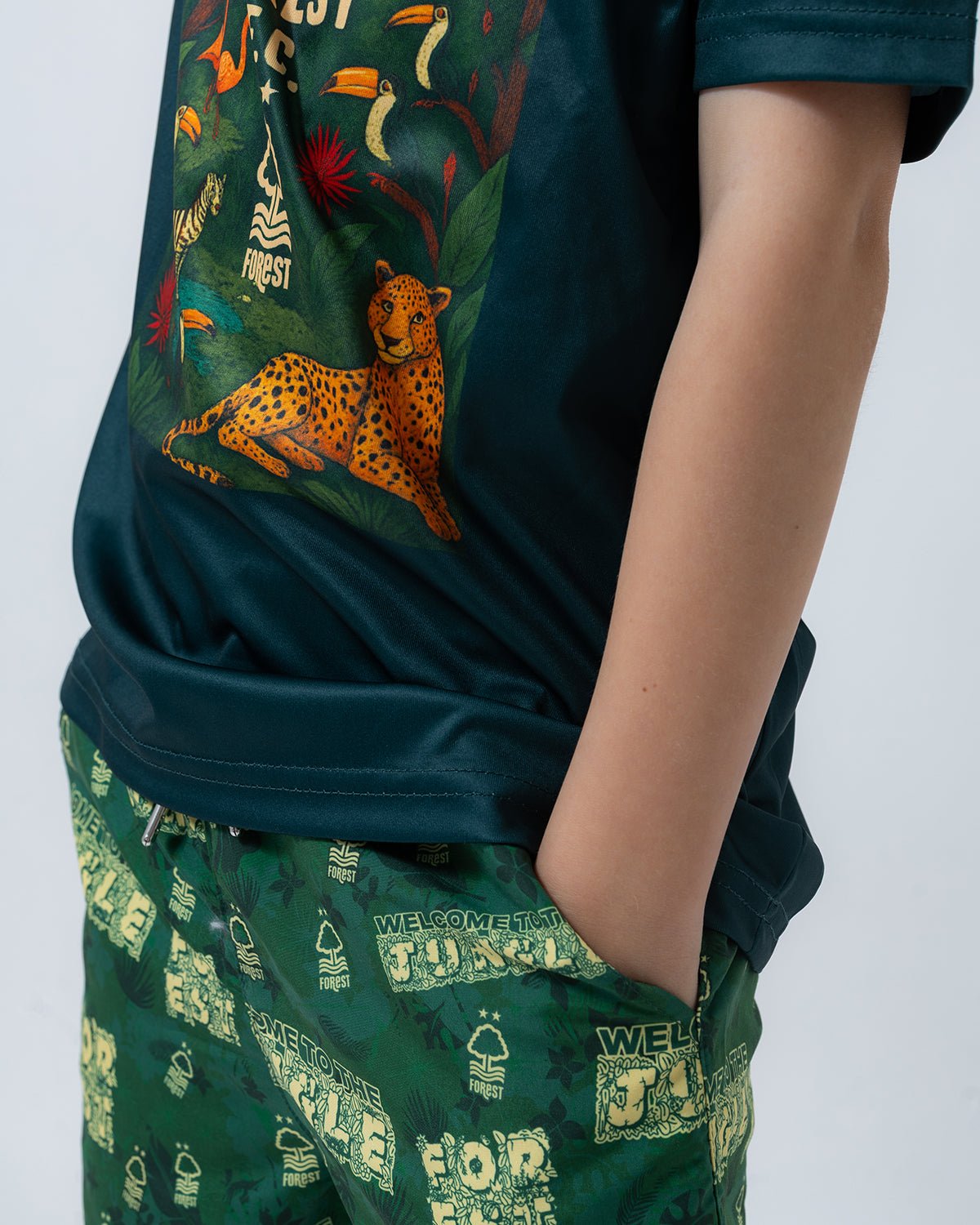 NFFC Junior Green Jungle Swim Shorts - Nottingham Forest FC