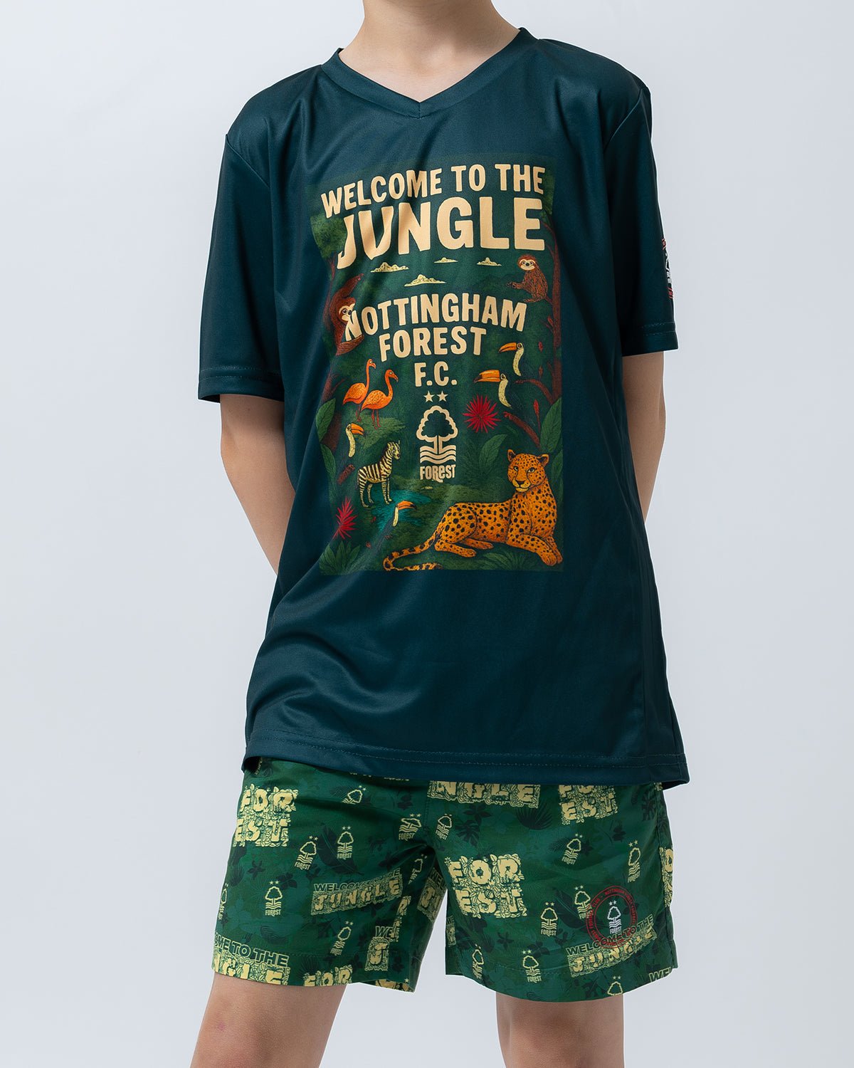 NFFC Junior Green Jungle Swim Shorts - Nottingham Forest FC