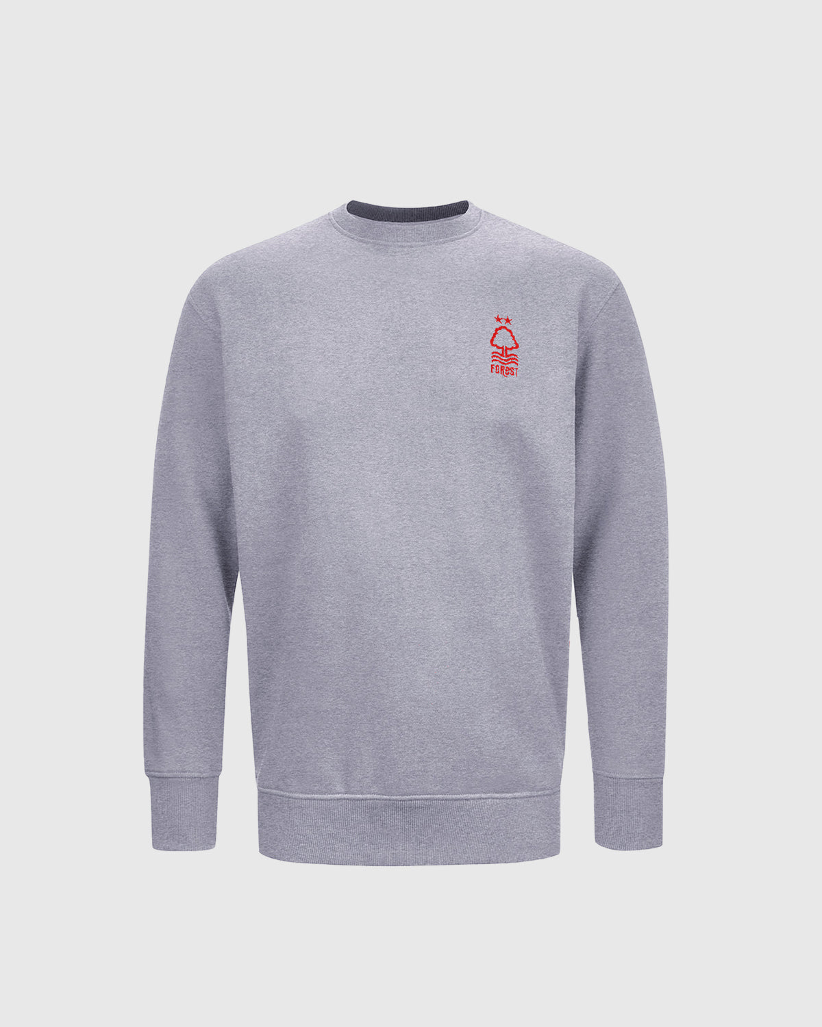 NFFC Junior Grey Essential Crest Crew Neck Sweatshirt - Nottingham Forest FC