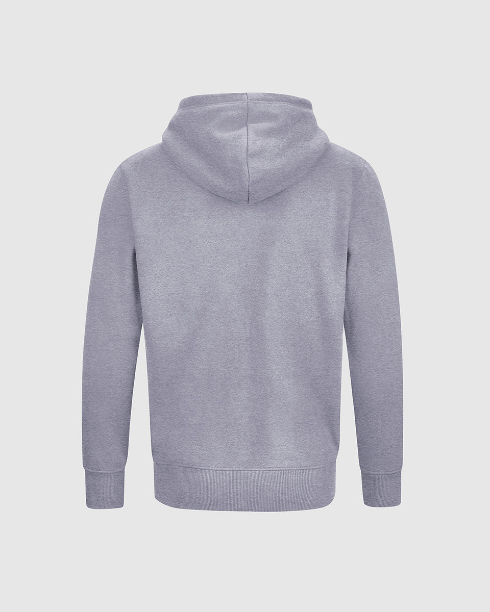 NFFC Junior Grey Essential Crest Full Zip Hoodie - Nottingham Forest FC