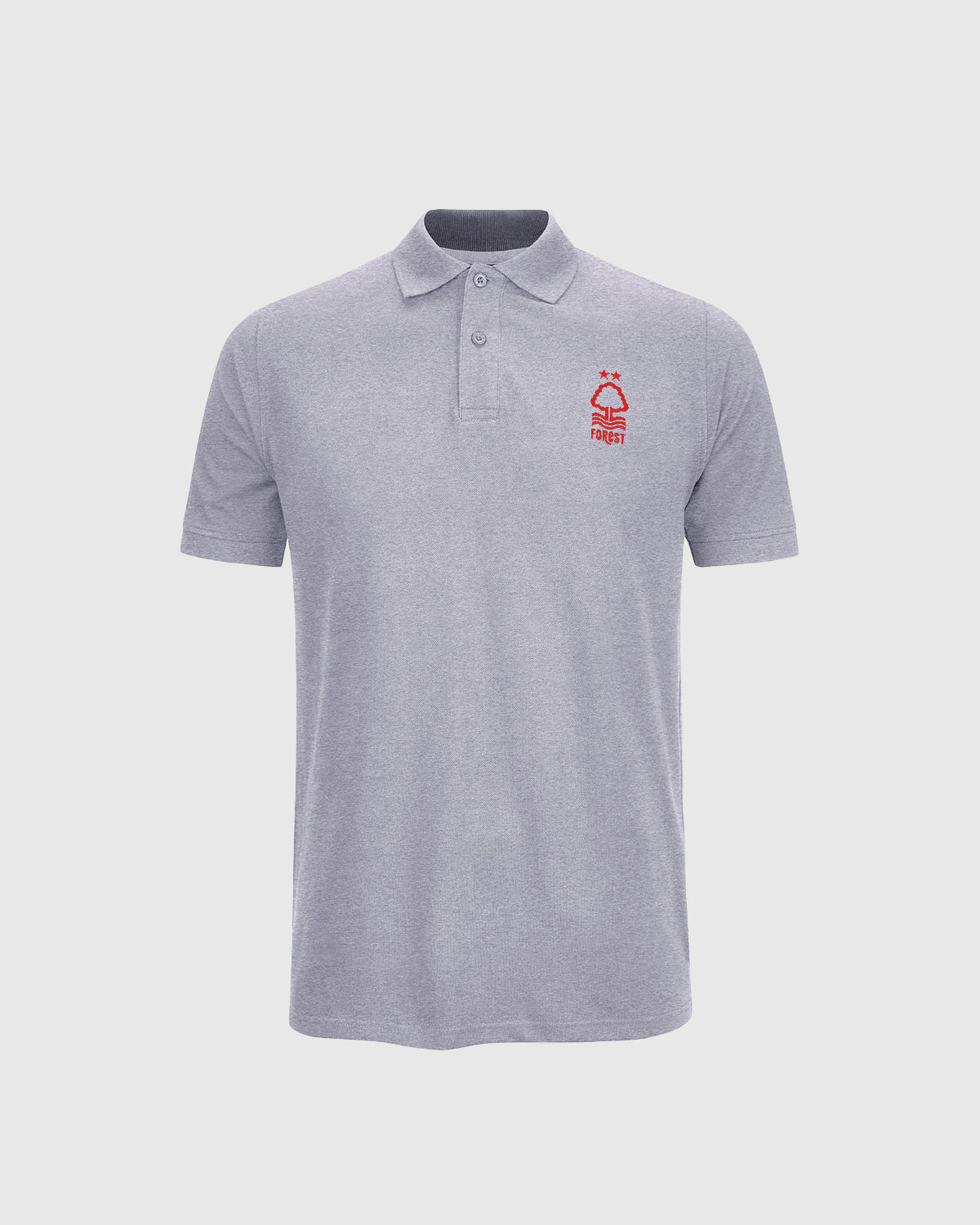 NFFC Junior Grey Essential Crest Polo - Nottingham Forest FC