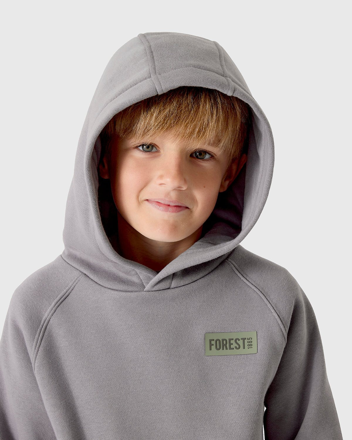 NFFC Junior Grey Panelled Hoodie - Nottingham Forest FC