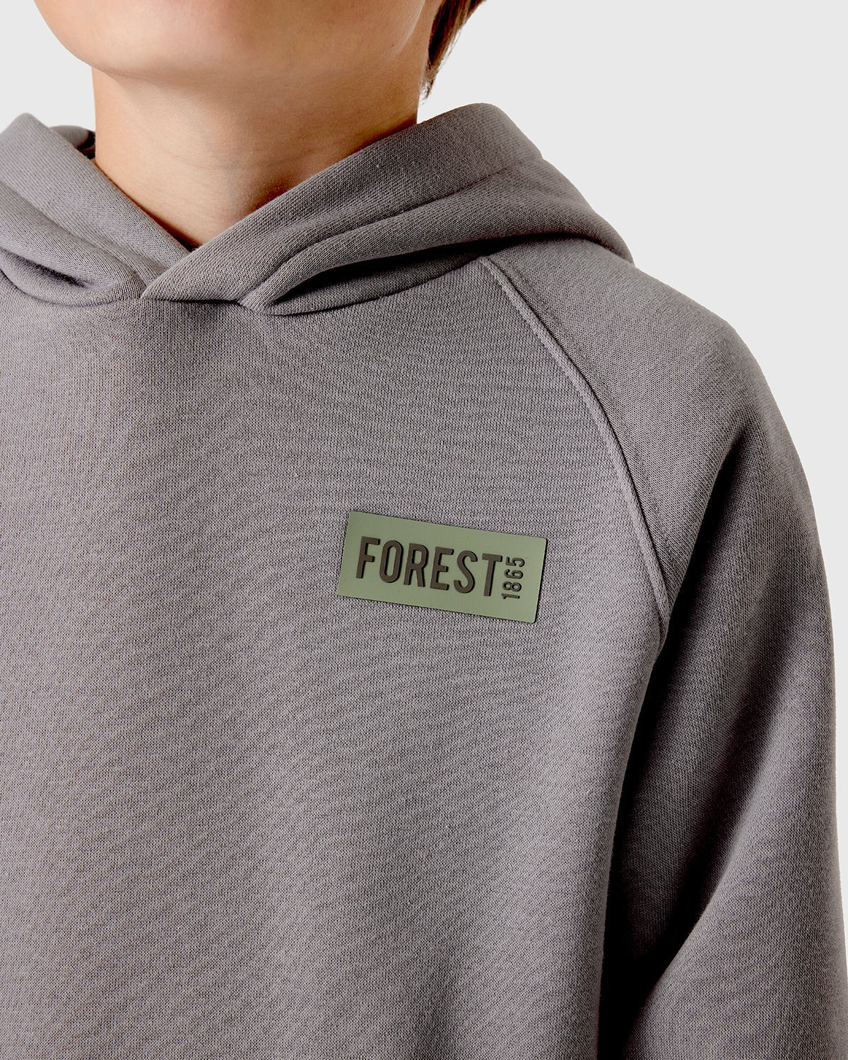 NFFC Junior Grey Panelled Hoodie - Nottingham Forest FC