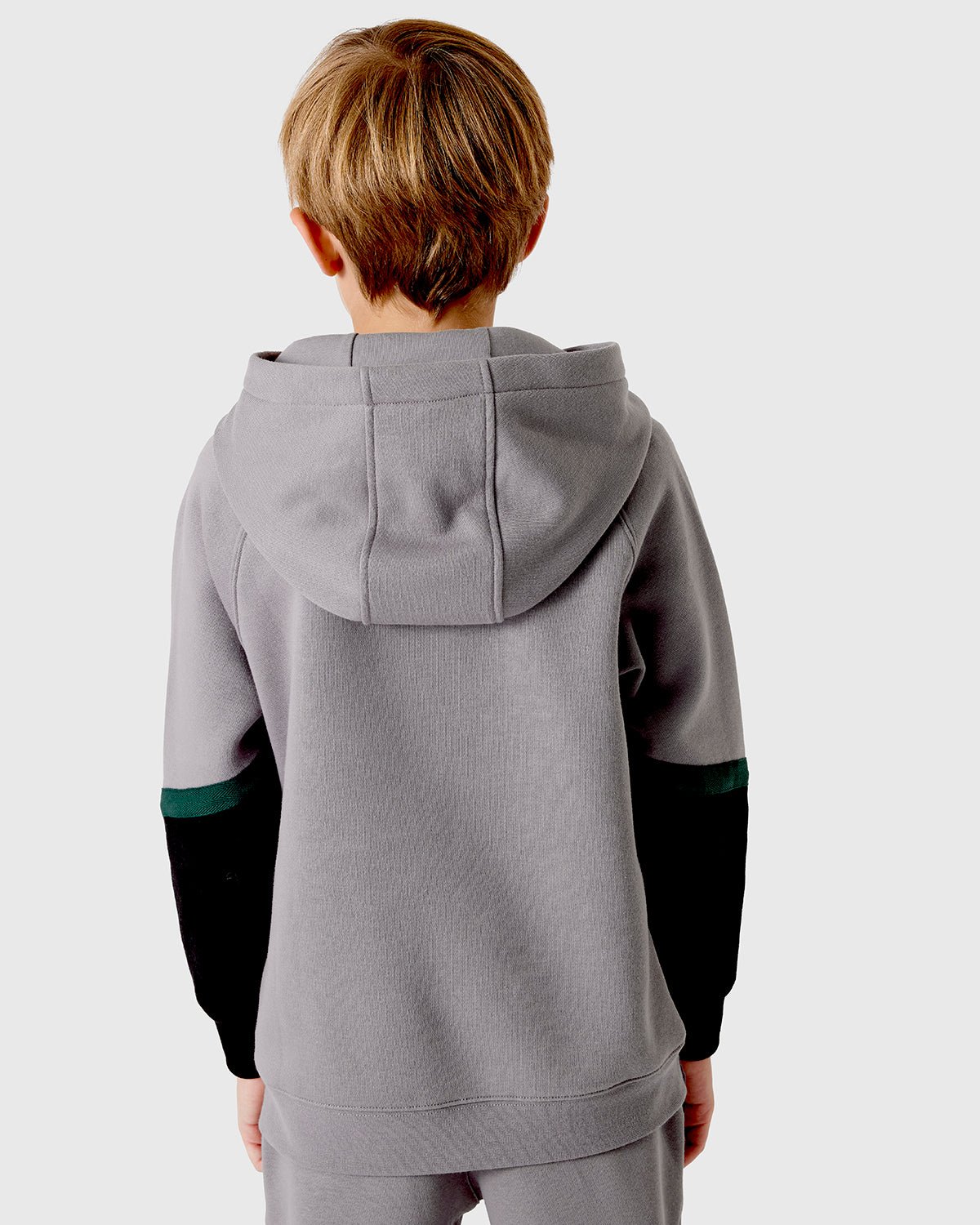 NFFC Junior Grey Panelled Hoodie - Nottingham Forest FC