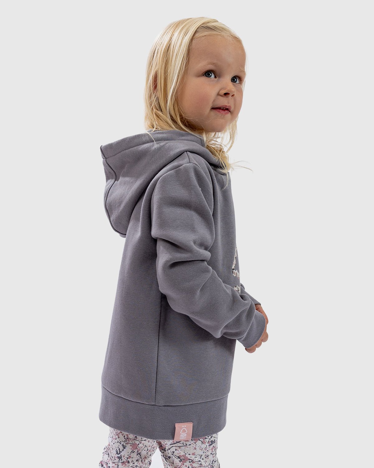 NFFC Junior Grey Splatter Print Crest Hoodie - Nottingham Forest FC