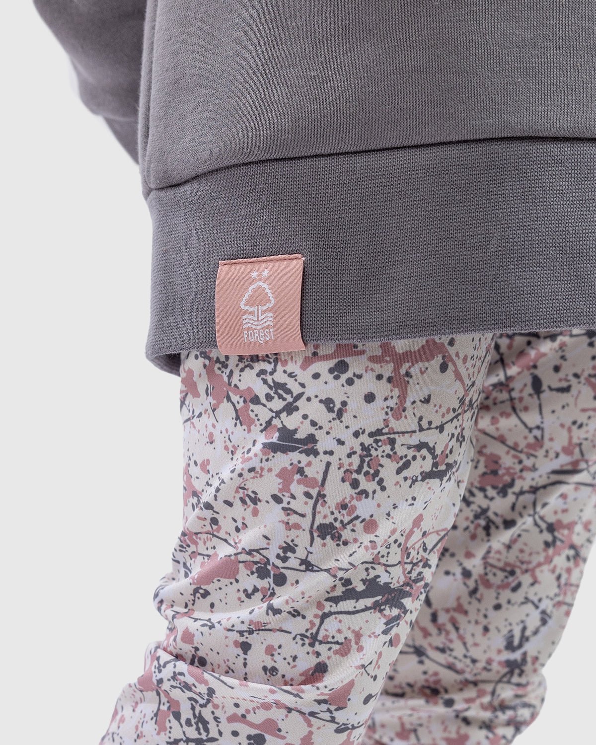NFFC Junior Grey Splatter Print Crest Hoodie - Nottingham Forest FC