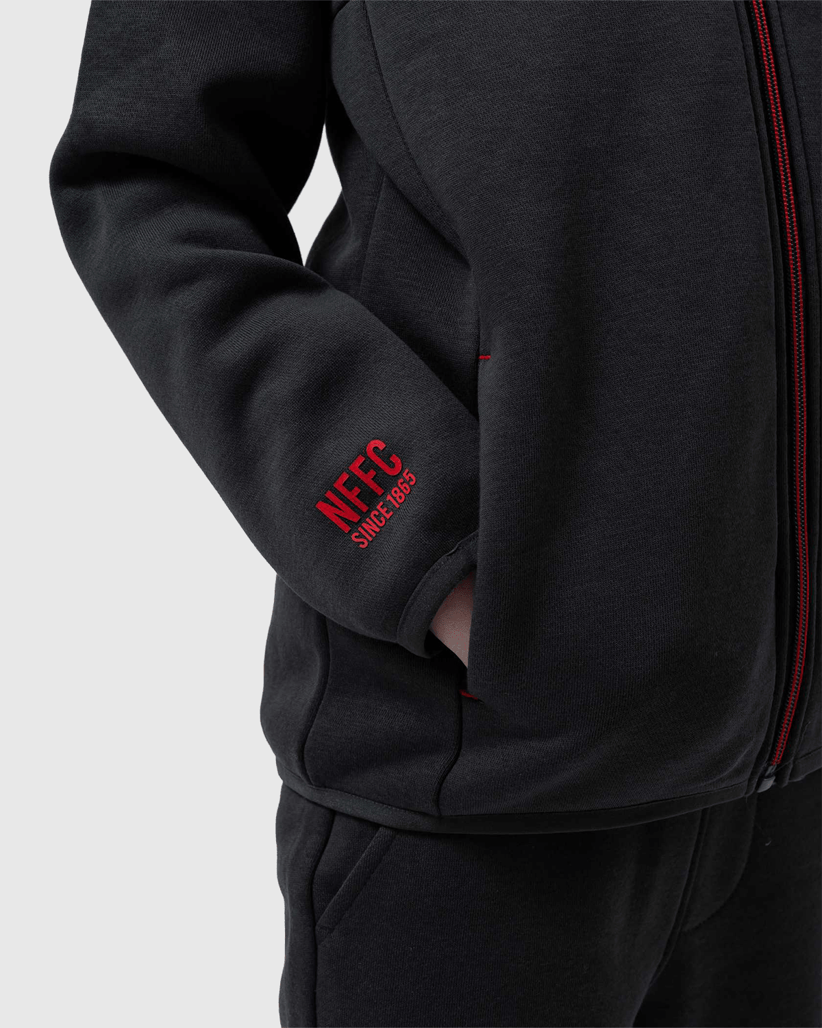 NFFC Junior Honeycomb Charcoal Track Top - Nottingham Forest FC