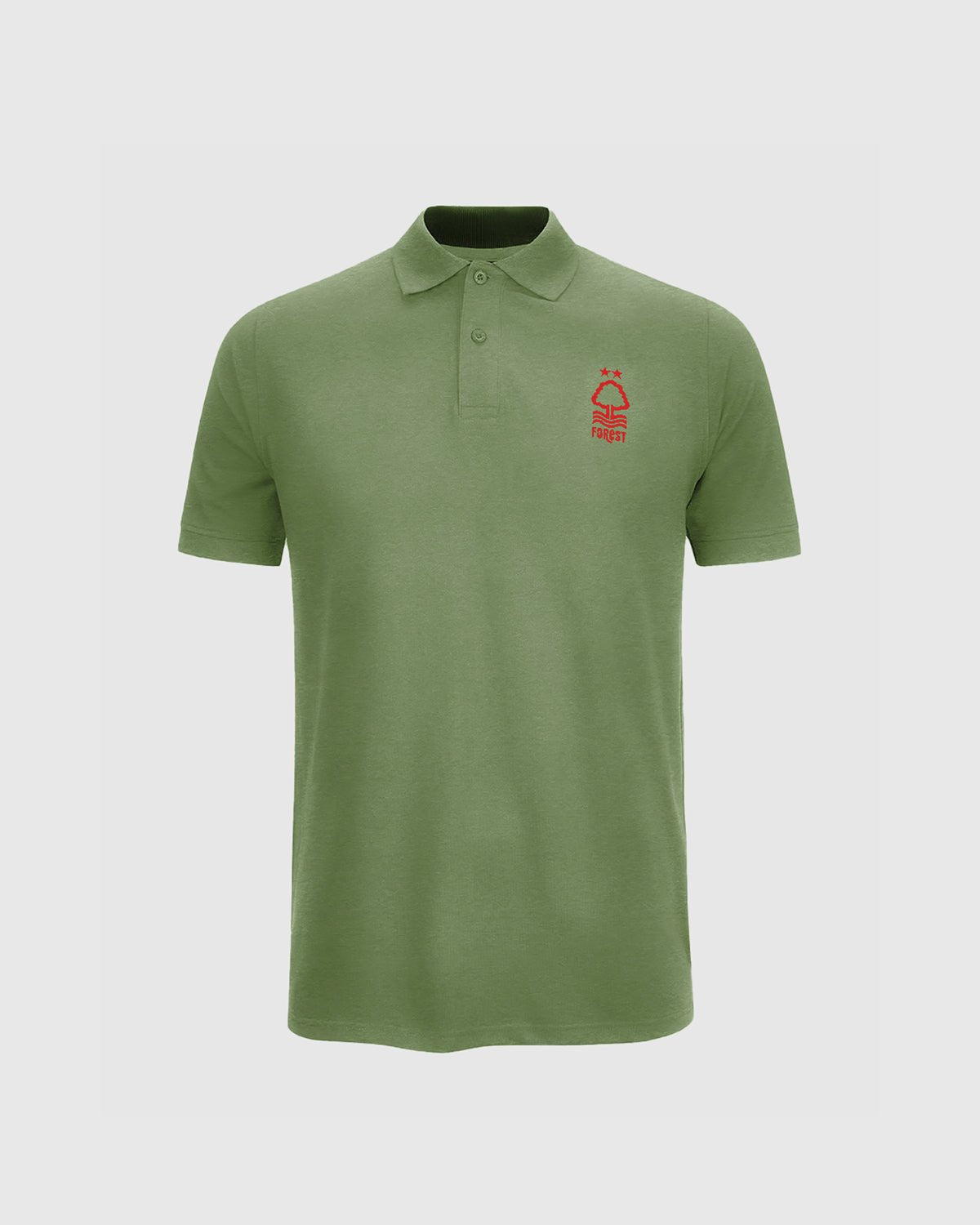NFFC Junior Khaki Essential Crest Polo - Nottingham Forest FC