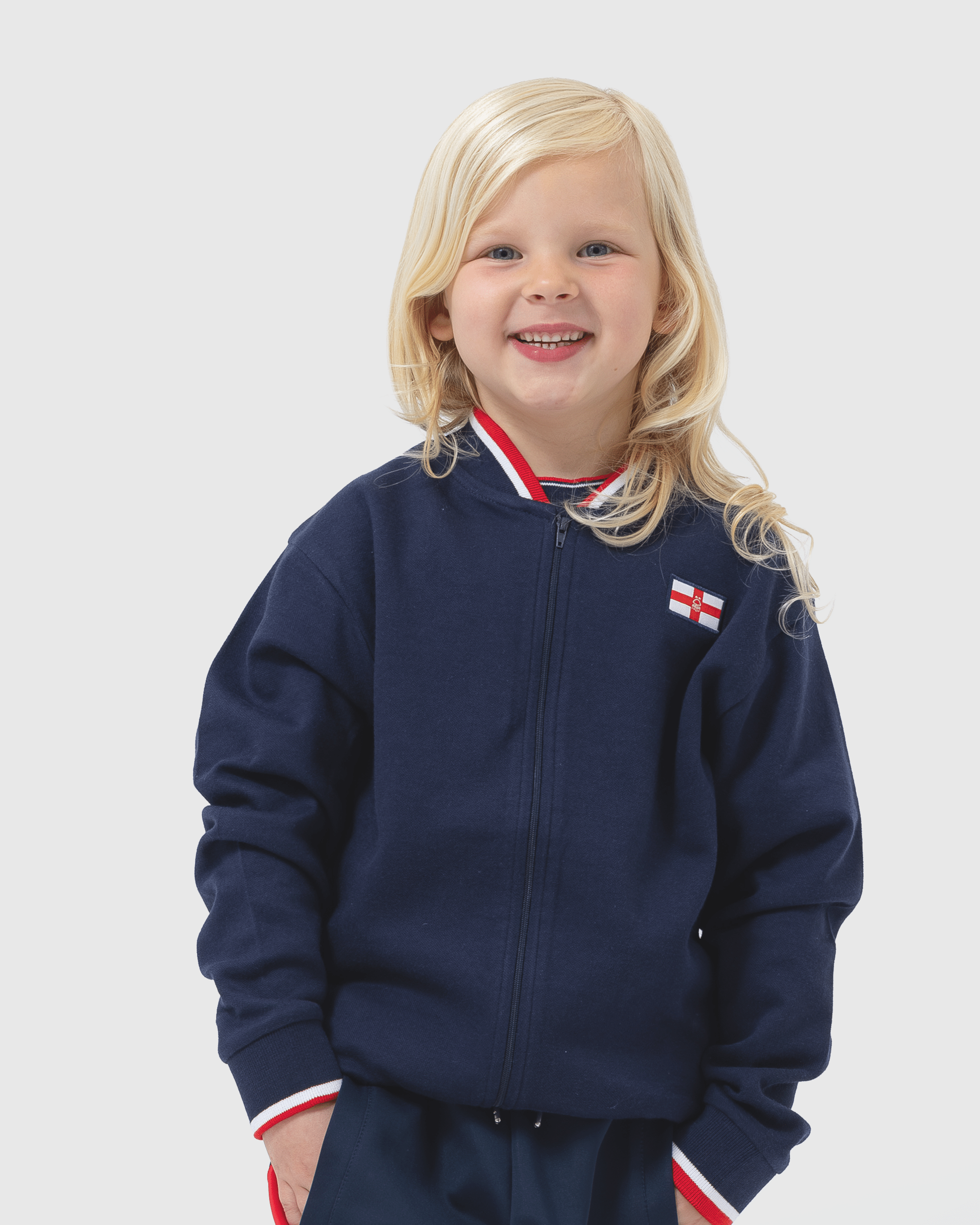 NFFC Junior Navy Club & Country Bomber Jacket - Nottingham Forest FC