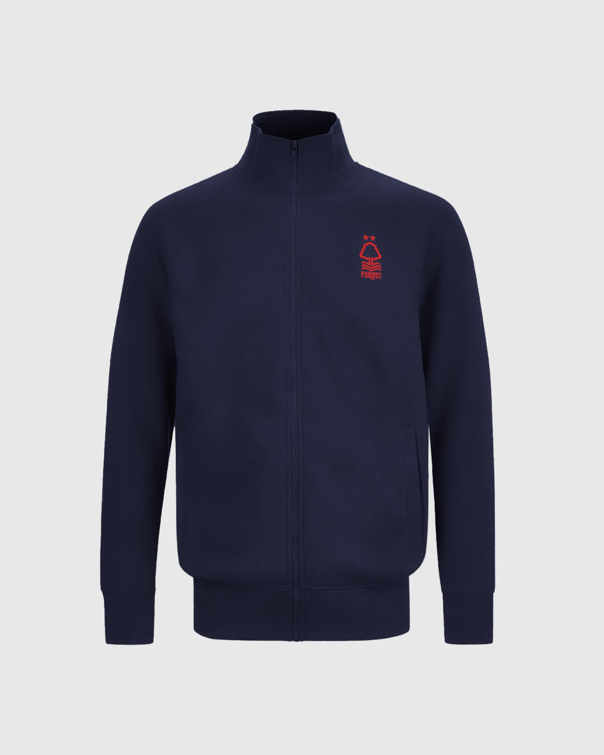 NFFC Junior Navy Essential Crest Full Zip Track Top - Nottingham Forest FC