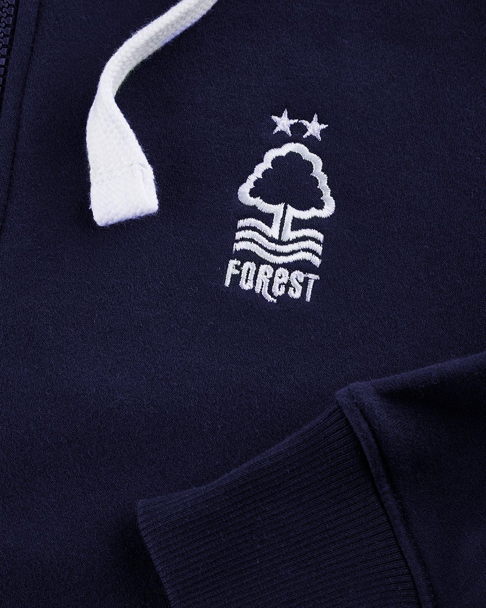 NFFC Junior Navy Essential Full Zip Hoodie - Nottingham Forest FC