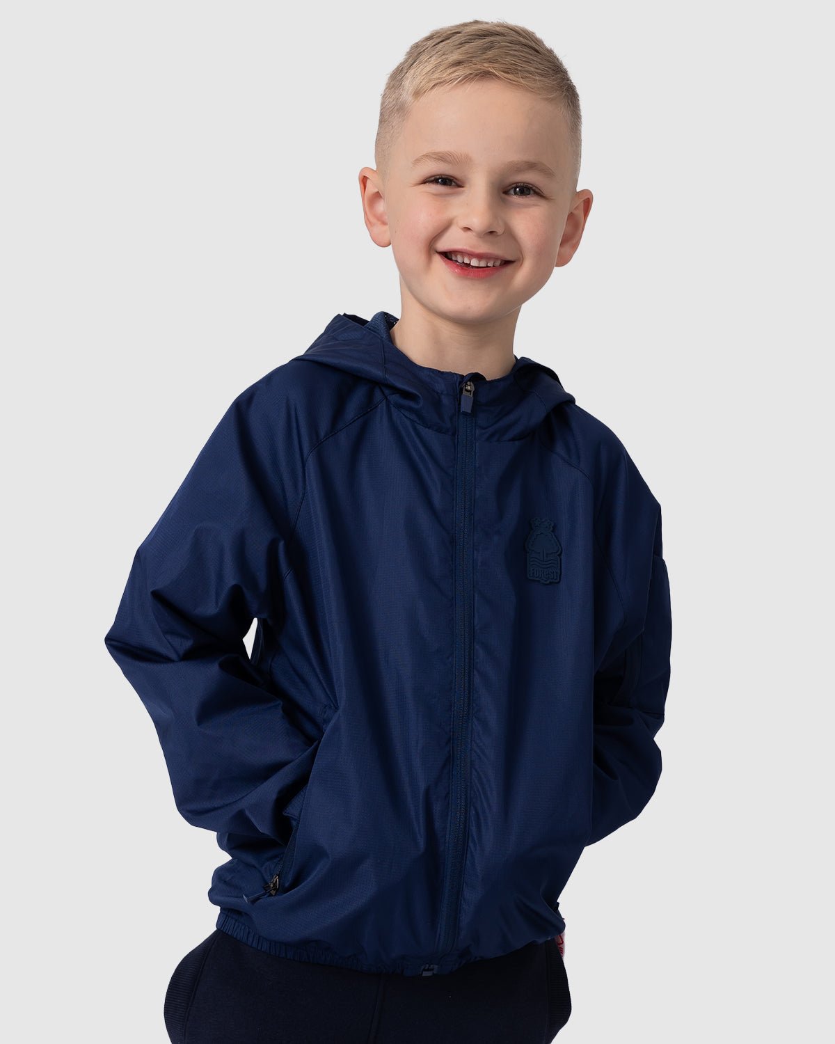 NFFC Junior Navy Essential Shower Jacket - Nottingham Forest FC