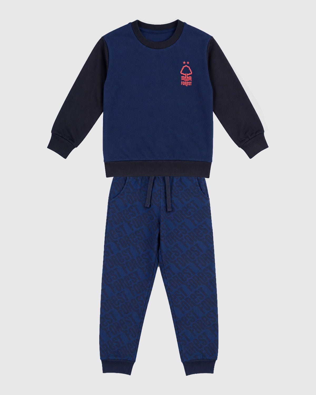 NFFC Junior Navy Repeat Print Pyjama Set - Nottingham Forest FC