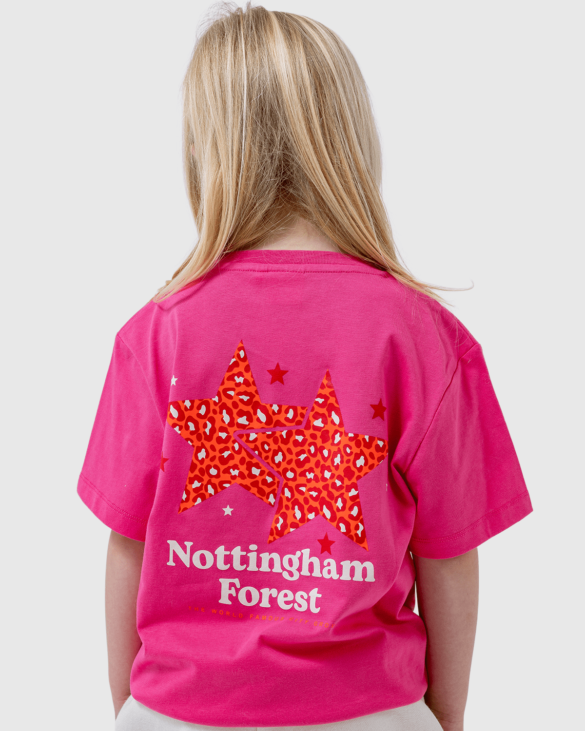 NFFC Junior Pink Star Print T-Shirt - Nottingham Forest FC