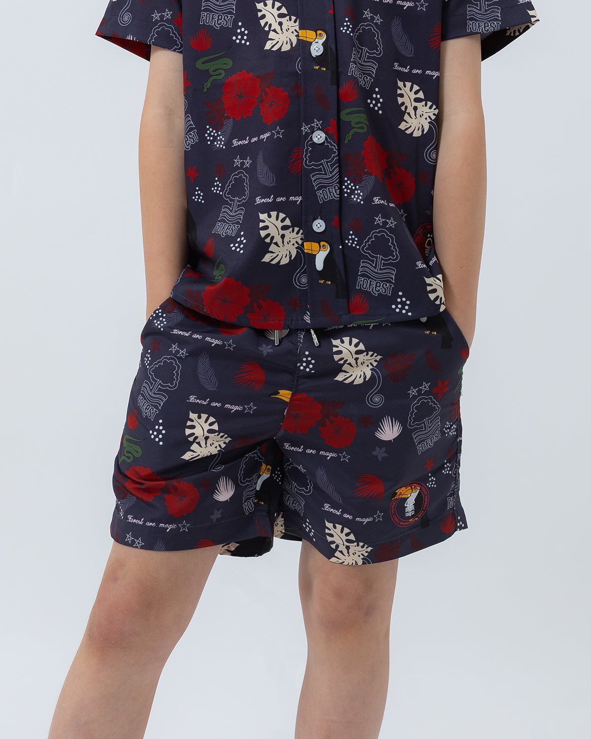 NFFC Junior Purple Jungle Swim Shorts - Nottingham Forest FC