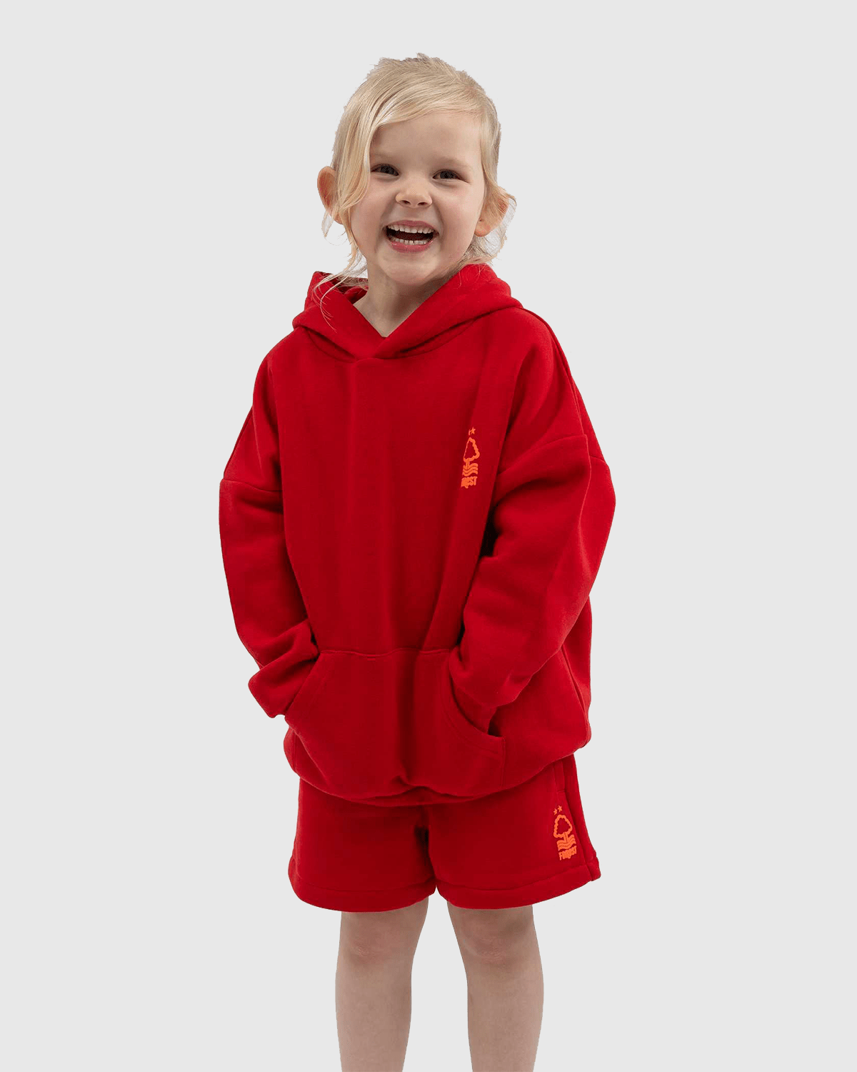 NFFC Junior Red Back Puff Print Hoodie - Nottingham Forest FC