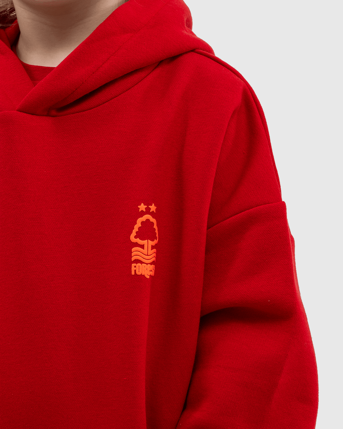NFFC Junior Red Back Puff Print Hoodie - Nottingham Forest FC