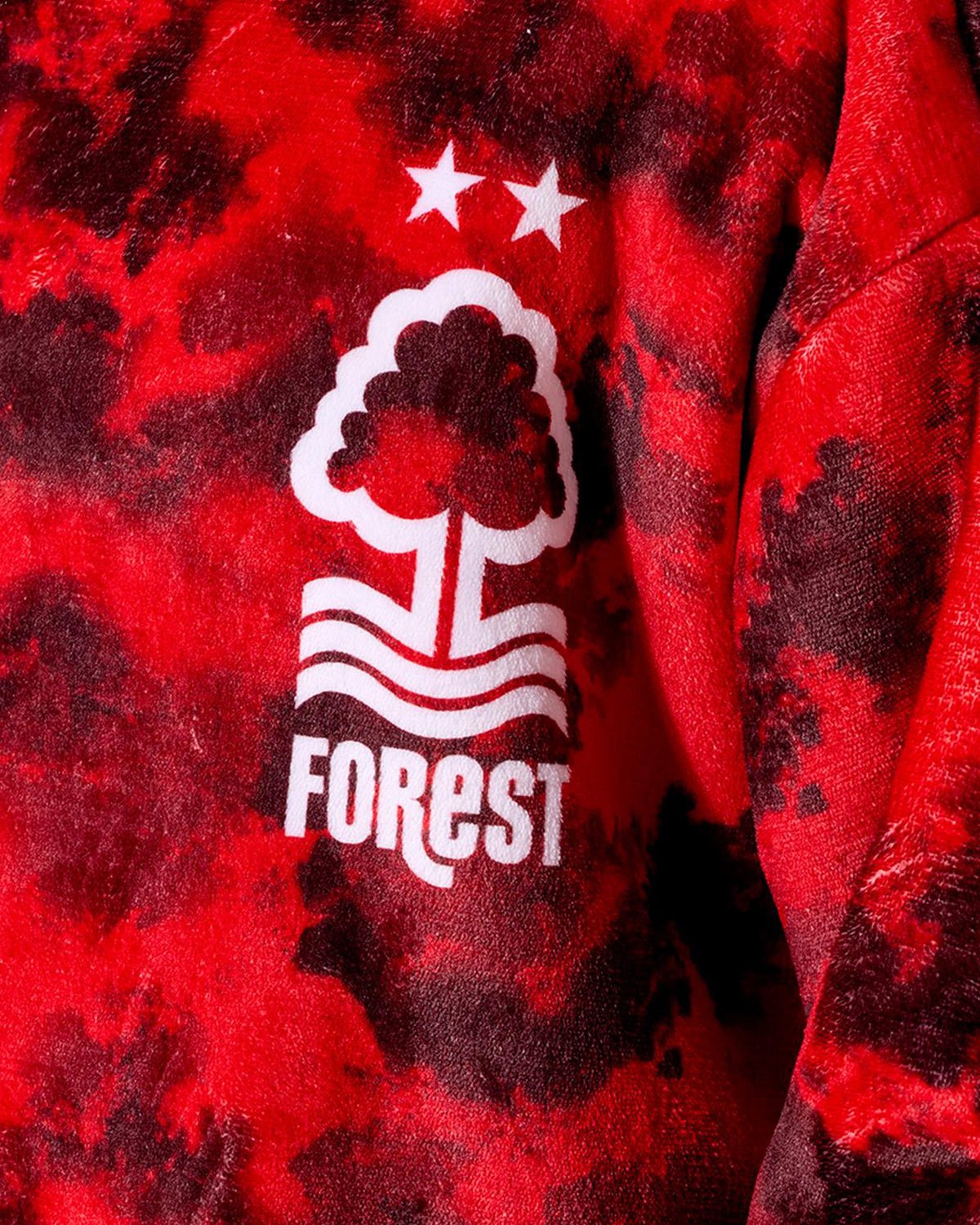 NFFC Junior Red Camo Sherpa Hoodie - Nottingham Forest FC