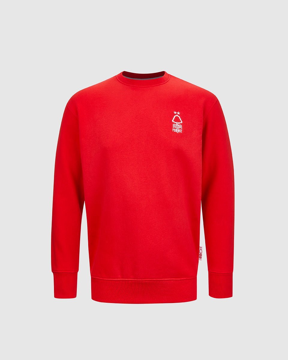 NFFC Junior Red Essential Crest Crew Neck Sweatshirt - Nottingham Forest FC