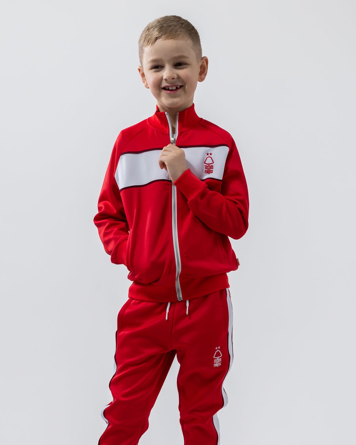 NFFC Junior Red Essential Crest Tracksuit - Nottingham Forest FC