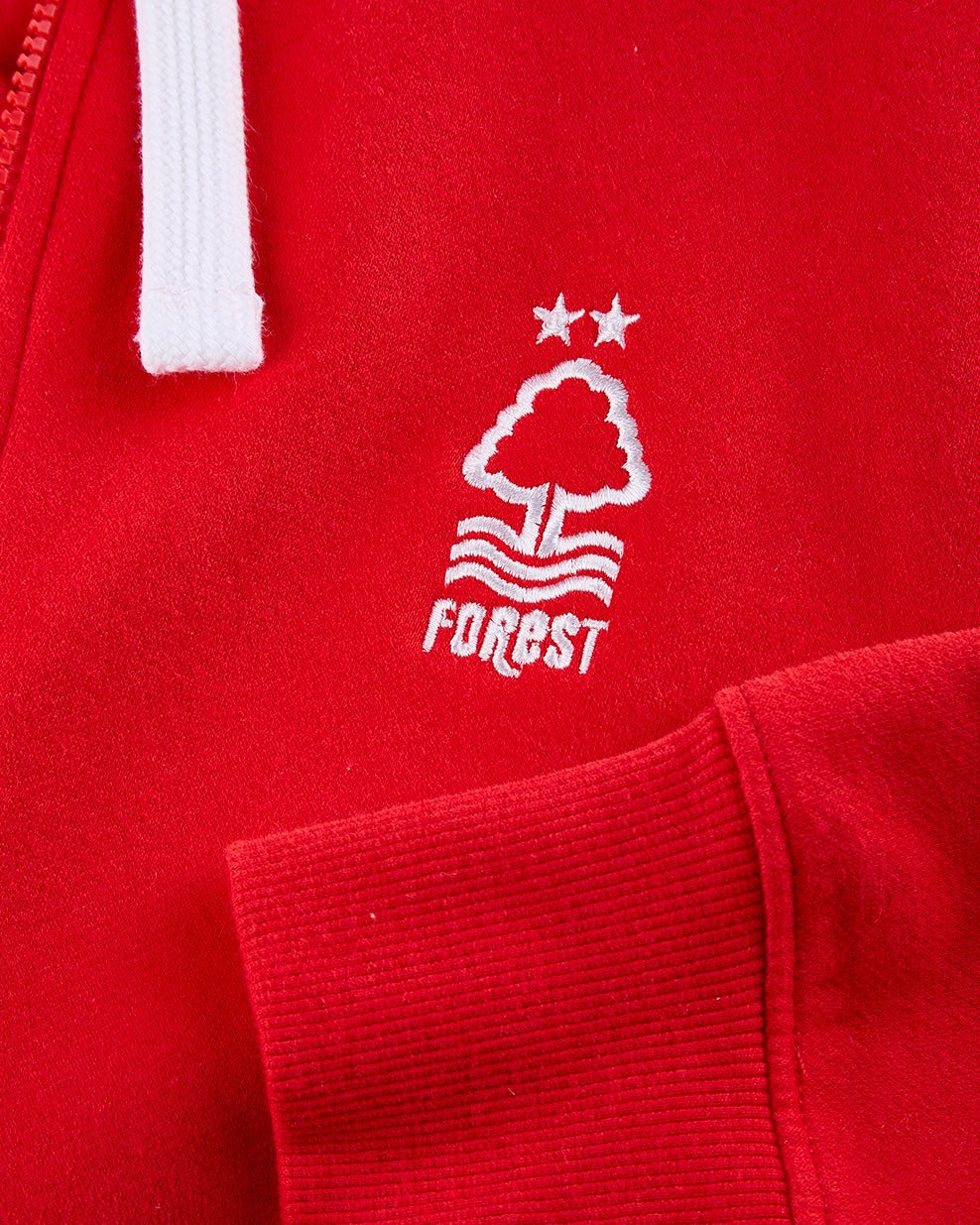 NFFC Junior Red Essential Full Zip Hoodie - Nottingham Forest FC