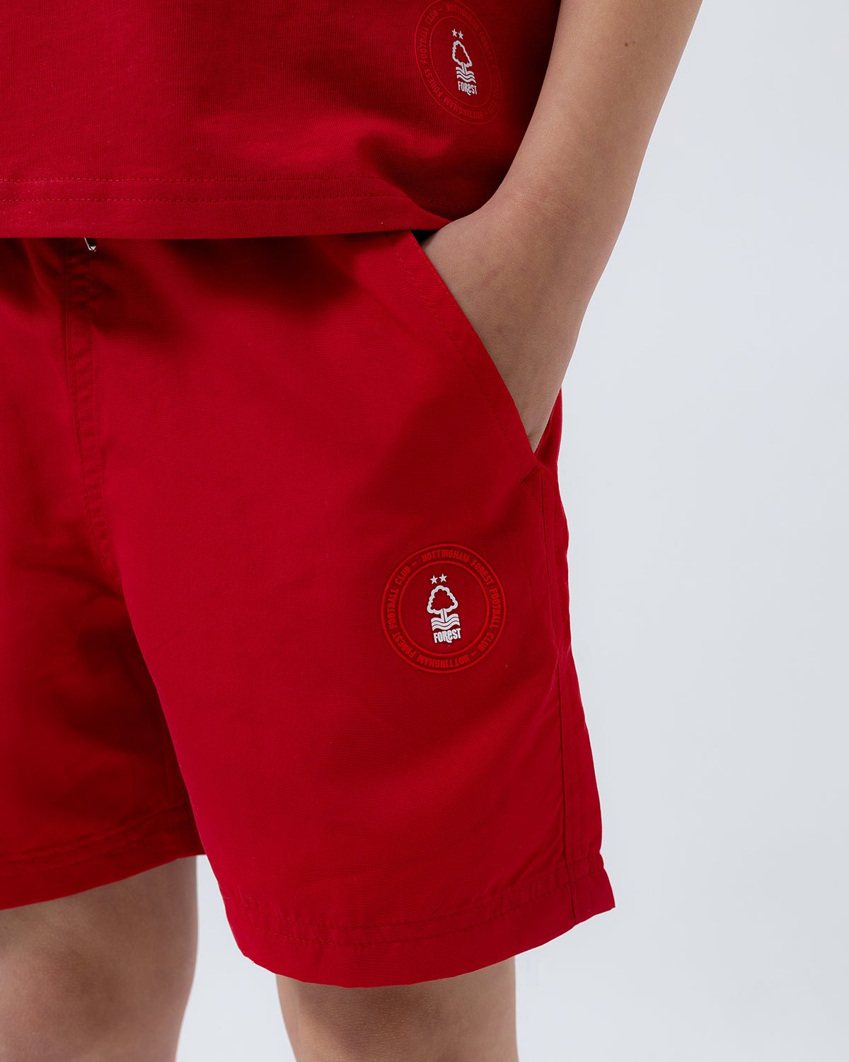 NFFC Junior Red Jungle Swim Shorts - Nottingham Forest FC