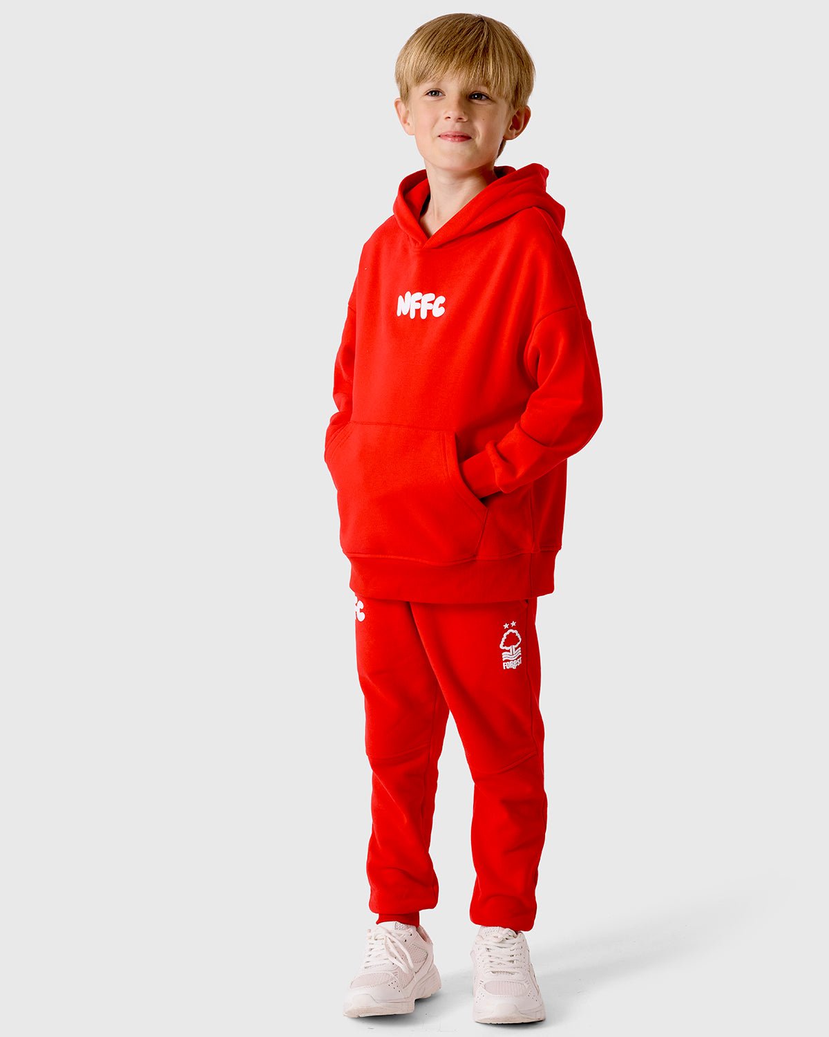 NFFC Junior Red Puff Print Hoodie - Nottingham Forest FC