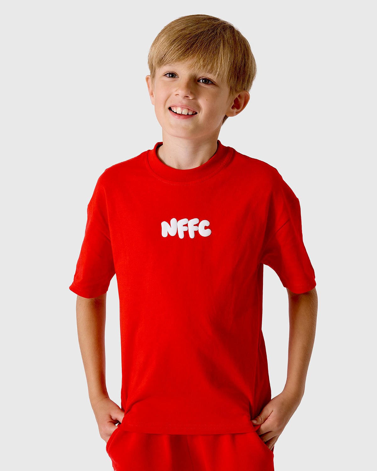NFFC Junior Red Puff Print T-Shirt - Nottingham Forest FC