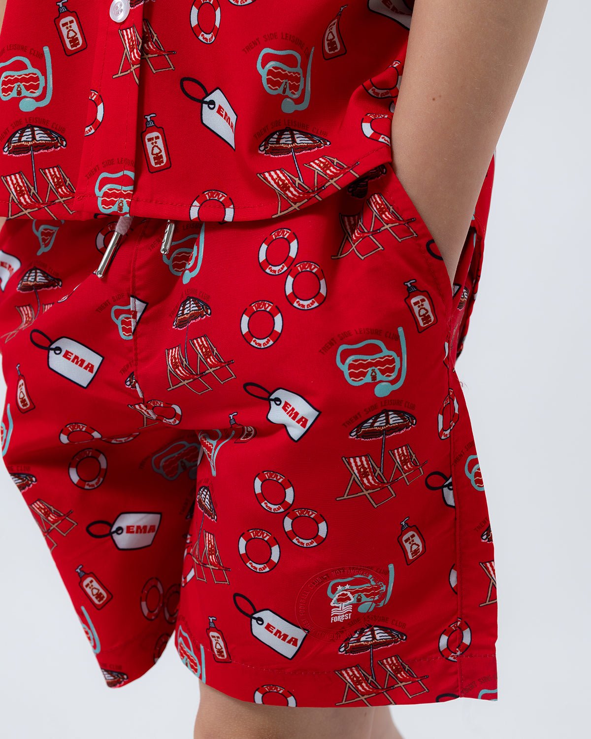 NFFC Junior Red Trent Club Swim Shorts - Nottingham Forest FC
