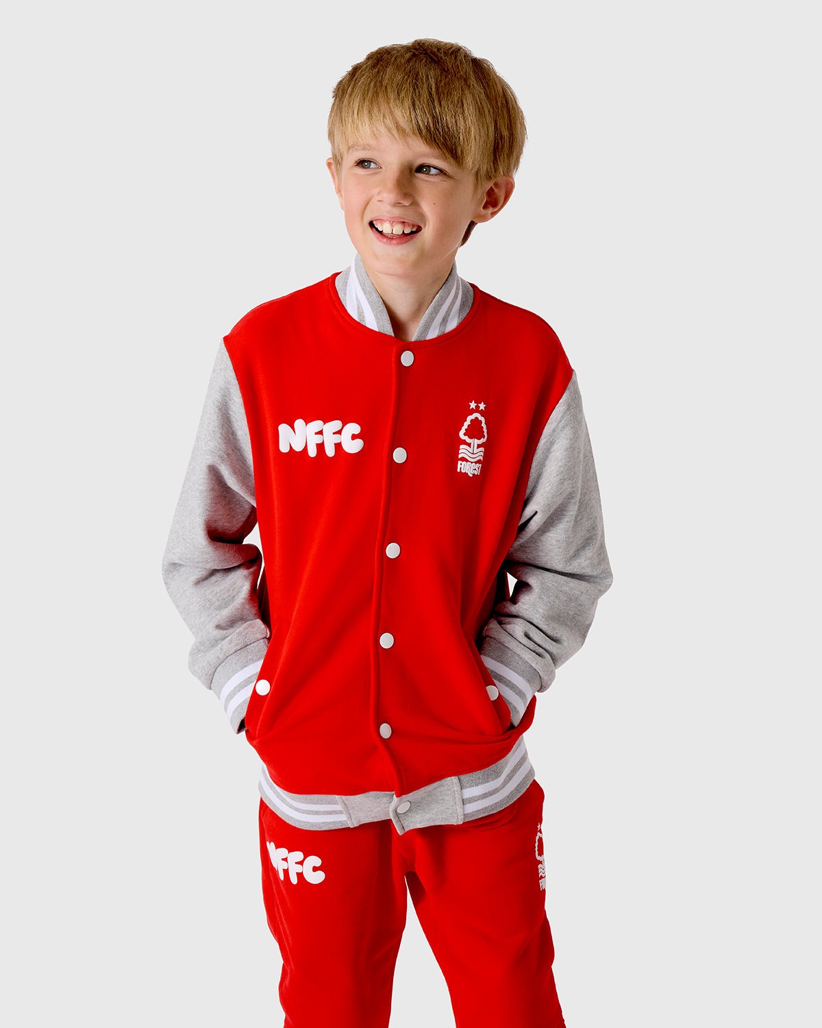 NFFC Junior Red Varsity Jacket - Nottingham Forest FC
