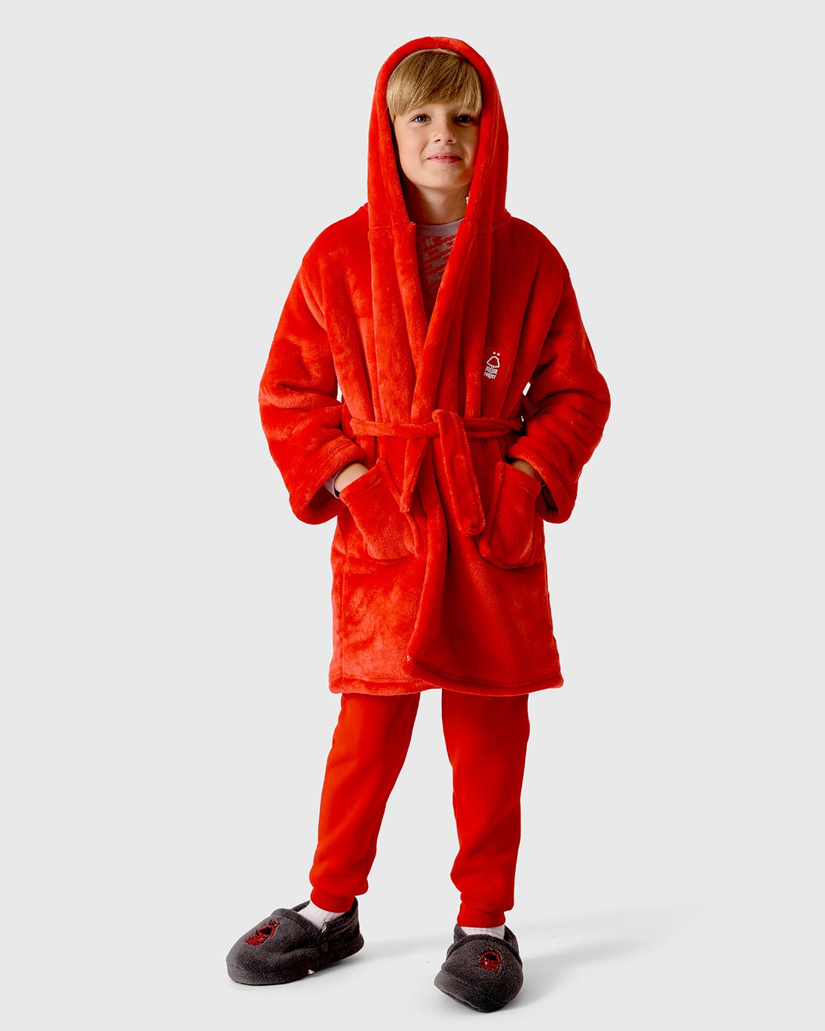 NFFC Junior Sherpa Lined Dressing Gown - Nottingham Forest FC